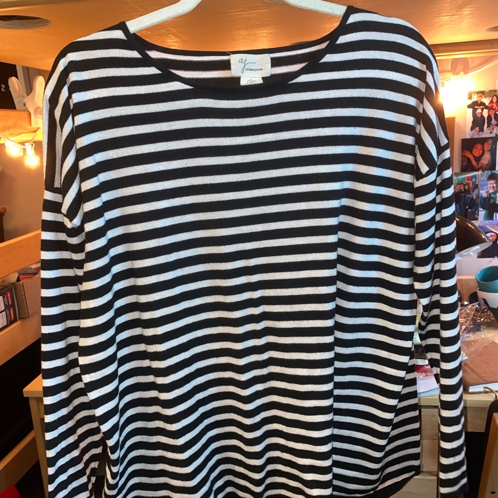 Oversized striped long sleeve